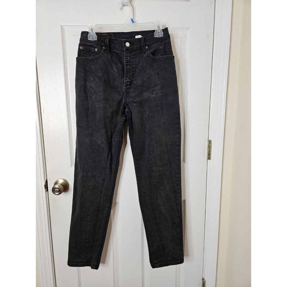 Vintage Levi’s 550 Black Denim Relaxed Tapered Fit Leg Jeans Women 10x30 2002